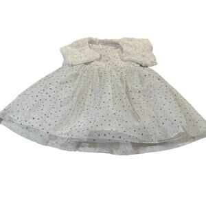 George Toddler Girl 2T White Cardigan and Formal Dress New W/o Tags